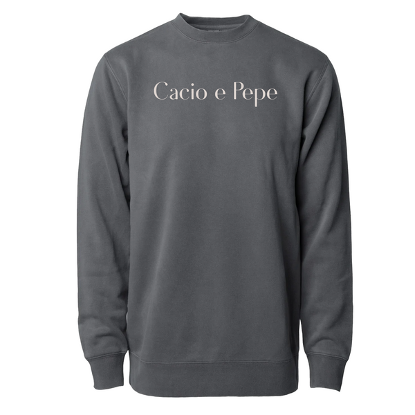 Cacio E Pepe - Unisex Crewneck Sweatshirt - Pigment Black