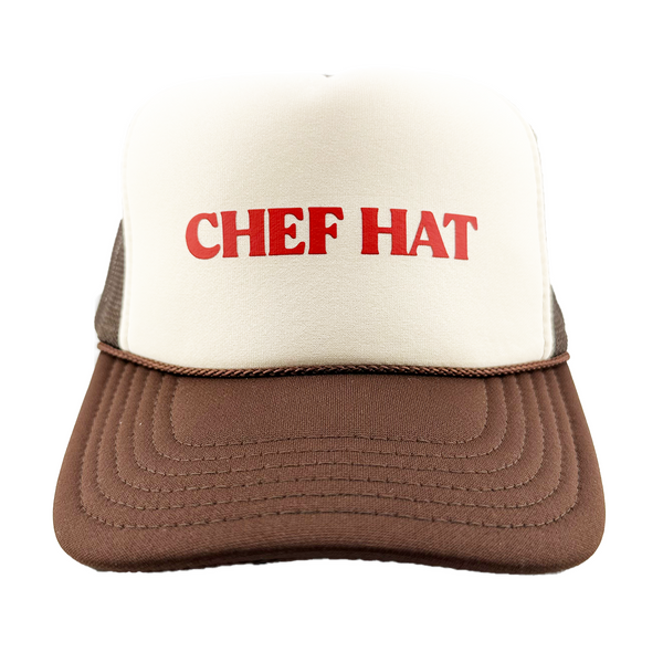 Chef Hat - Trucker Cat - Brown / Tan