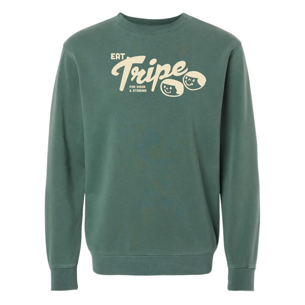 Chris Cosentino - Unisex Crewneck Sweatshirt - Eat Tripe - Pigment Alpine Green