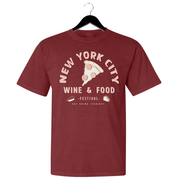 NYCWFF '23 - Unisex Crewneck Shirt - Pizza - Brick