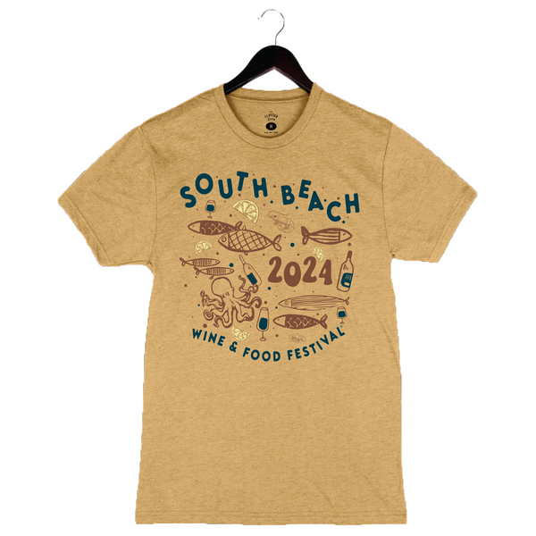 SOBEWFF 2024 - Fish - Unisex Crewneck Shirt - Heather Mustard