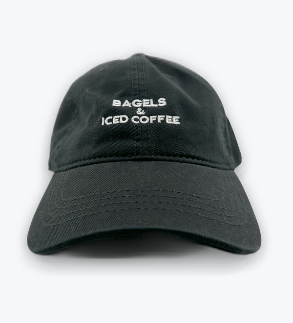 Bagels & Iced Coffee - Dad Cap - Black