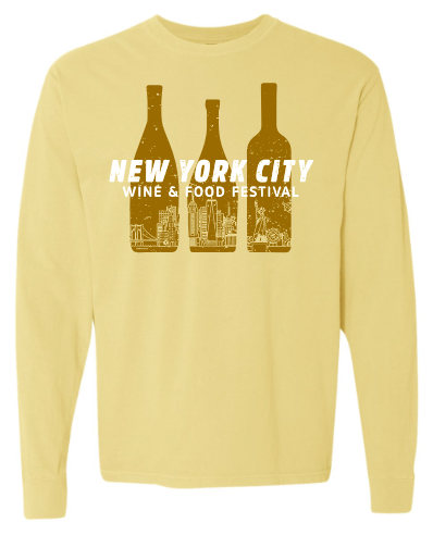 NYCWFF '23 - Unisex Long Sleeve Shirt - Bottles - Yellow