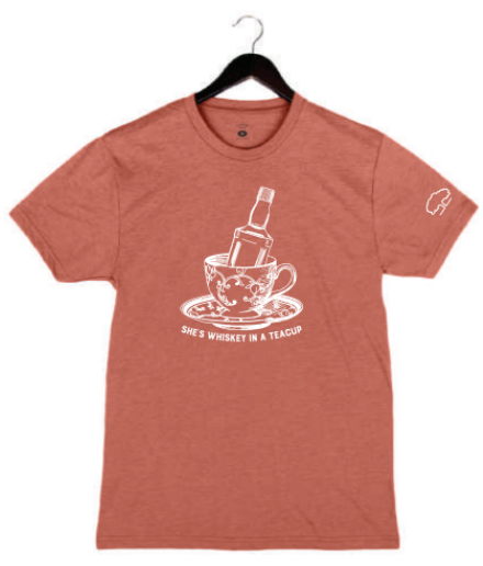 Whiskey In A Teacup by Tupelo Honey - Unisex Crewneck Shirt - Clay