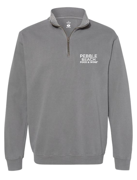 PBFW 2024 - Unisex Quarter Zip Sweatshirt - Embroidered PBFW Logo - Grey