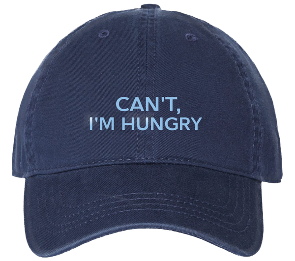 Can't I'm Hungry - Dad Cap - Navy