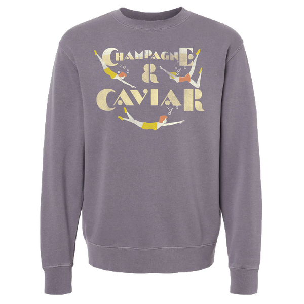Champagne & Caviar - Unisex Crewneck Sweatshirt - Dusty Plum