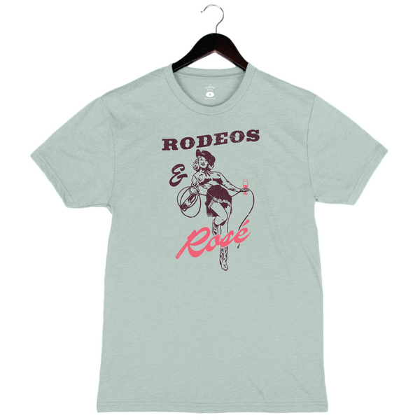 Rodeos & Rosé - Unisex Crewneck Shirt - Dusty Blue