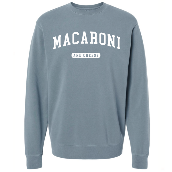 THE HUNGER DIARIES - MACARONI AND CHEESE- PIGMENT DYED SWEATSHIRT - SLATE BLUE
