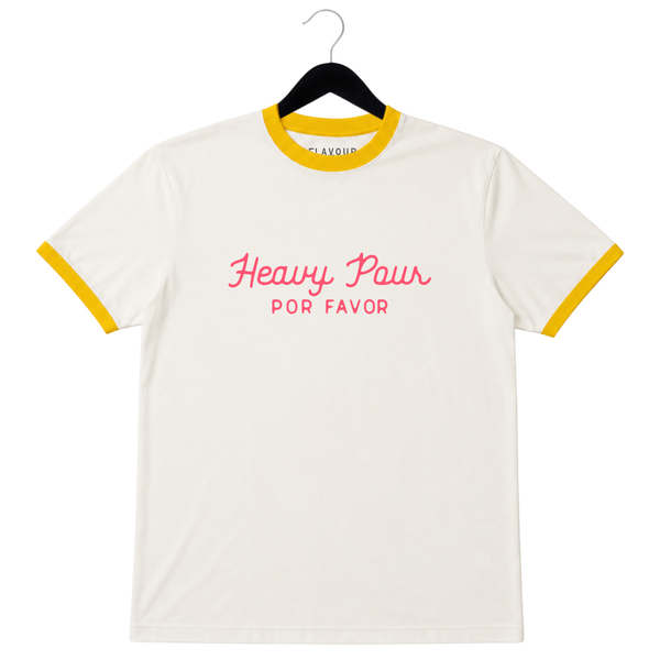 Heavy Pour Por Favor - Unisex Crewneck Shirt - White / Yellow
