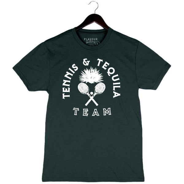 Tennis & Tequila Team - Unisex Crewneck Shirt - Black Forest