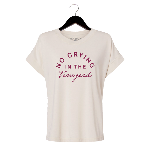 No Crying In The Vineyard - Women's Vintage Tee - Washed Natural
