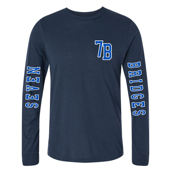 7 Bridges - Unisex Crewneck Long Sleeve Shirt - Navy