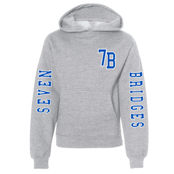 7 Bridges - Youth Hooded Sweatshirt - Grey Heather