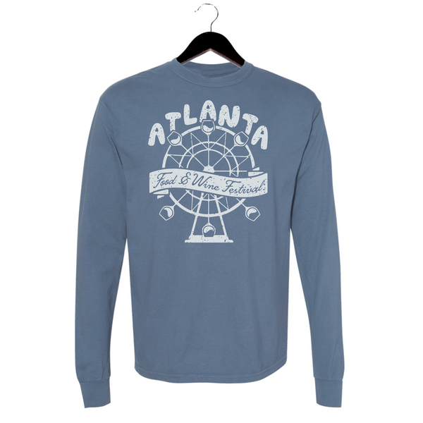 AFWF 2024 - Unisex Long Sleeve Shirt - Ferris Wheel - Blue Jean