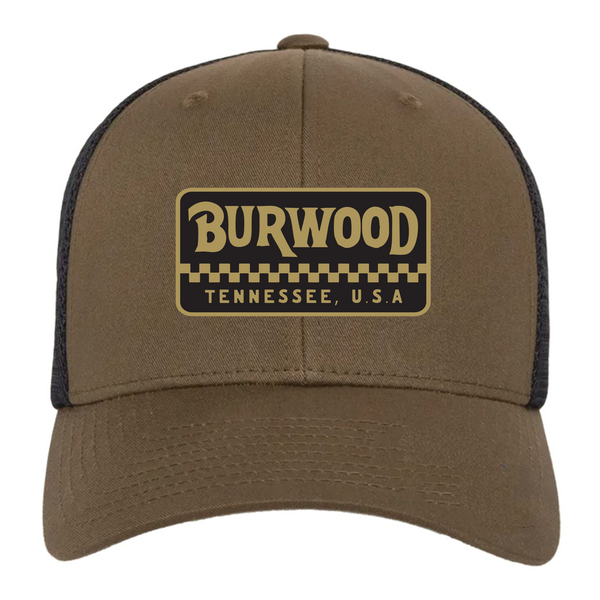 Burwood, TN - Trucker Cap - Burwood Patch - Coyote / Black