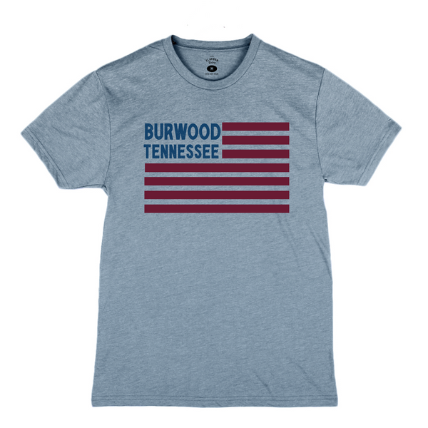 Burwood, TN - Unisex Crewneck Shirt - Burwood Flag - Denim