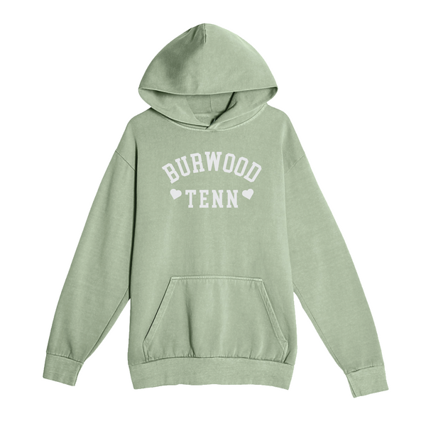 Burwood, TN - Unisex Hooded Sweatshirt - Burwood Tenn - Pigment Oil Green