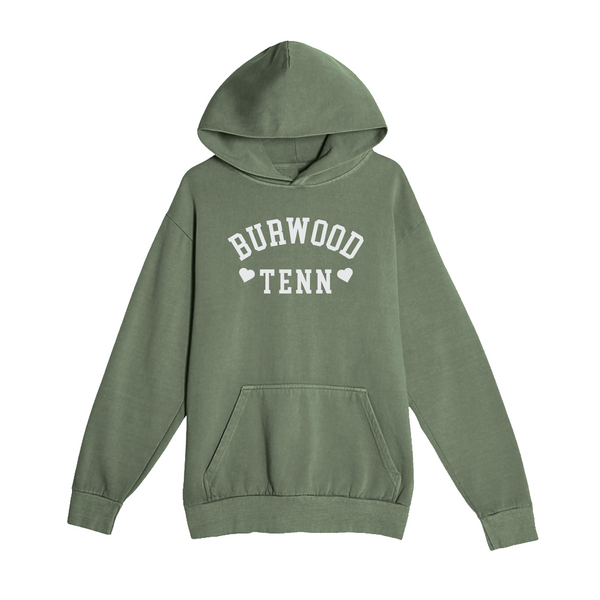 Burwood, TN - Unisex Hooded Sweatshirt - Burwood Tenn - Pigment Oil Green