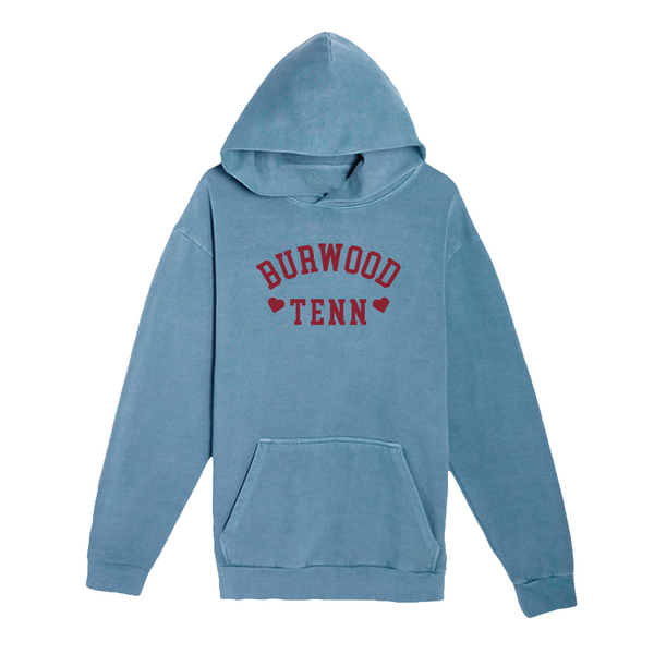 Burwood, TN - Unisex Hooded Sweatshirt - Burwood Tenn - Pigment Pebble Blue
