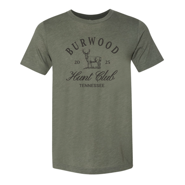 Burwood, TN - Unisex Crewneck Shirt - Burwood Hunting Club - Military Green