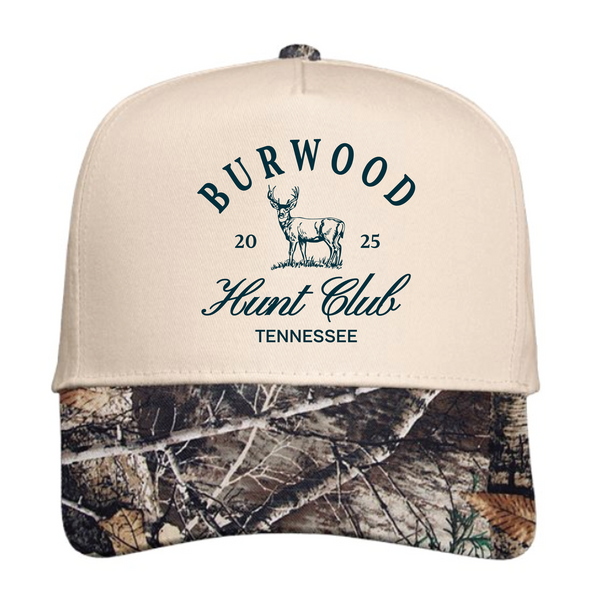 Burwood, TN - Baseball Cap - Burwood Hunting Club - Natural / Tree Camo