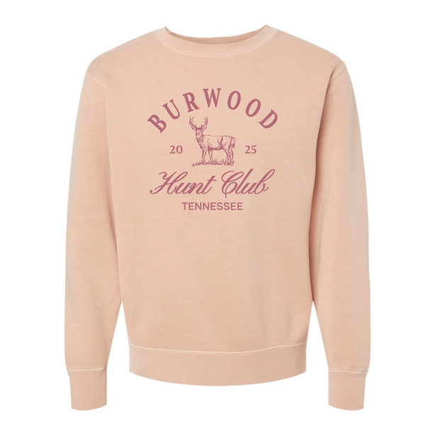 Burwood, TN - Unisex Crewneck Sweatshirt - Burwood Hunting Club - Pigment Pink