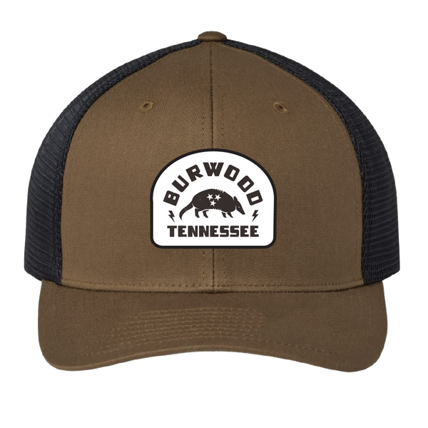 Burwood, TN - Mesh-Back Cap - Burwood Patch - Coyote Brown / Black