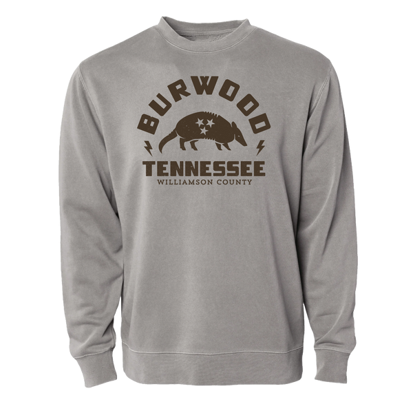 Burwood, TN - Unisex Crewneck Sweatshirt - Armadillo - Pigment Cemente