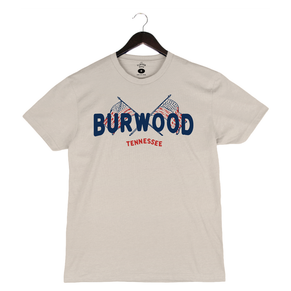 Burwood, TN - Unisex Crewneck Shirt - Flags - Cemente
