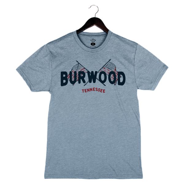 Burwood, TN - Unisex Crewneck Shirt - Flags - Denim