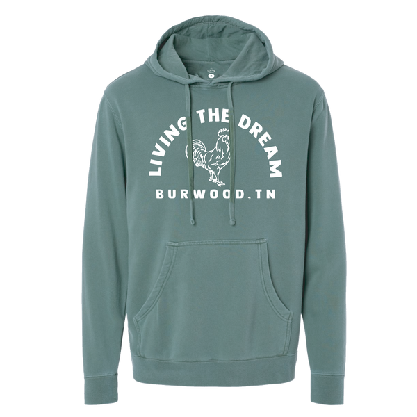 Burwood, TN - Unisex Hooded Sweatshirt - Rooster - Alpine Green
