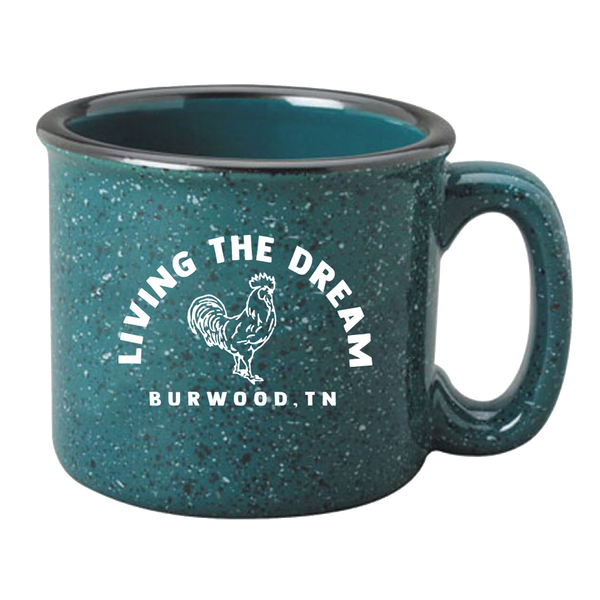 Burwood, TN - Ceramic Coffee Mug - Rooster - Teal
