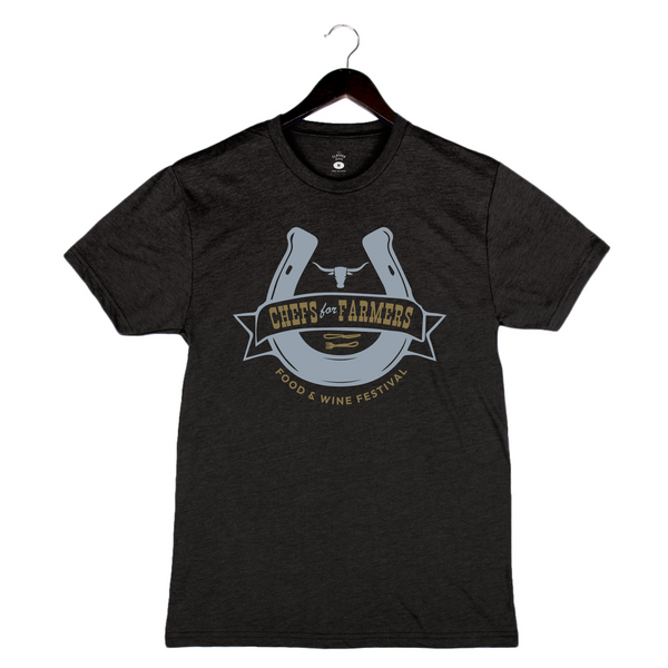 Chefs For Farmers '24 - Unisex Crewneck Shirt - Horseshoe - Dark Grey