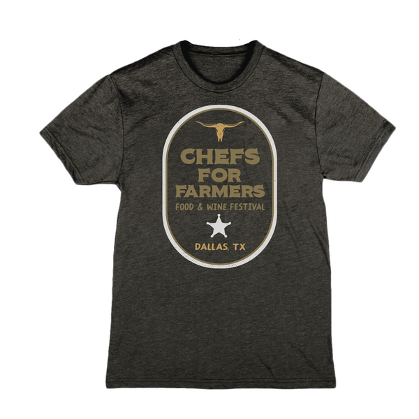 Chefs For Farmers '25 - Unisex Crewneck Shirt - Longhorn - Black Heather