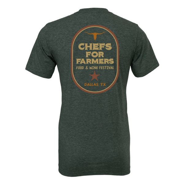 Chefs For Farmers '25 - Unisex Crewneck Shirt - Longhorn - Black Forest