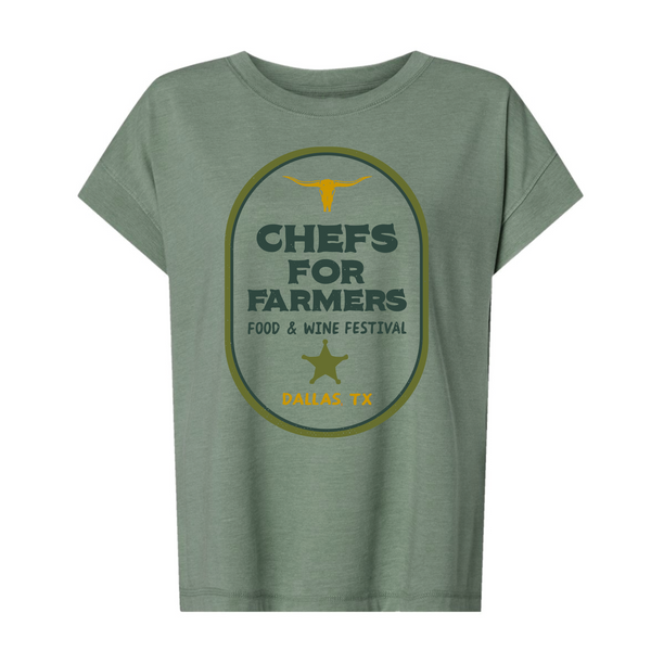 Chefs For Farmers '25 - Women's Vintage Tee- Longhorn - Basil