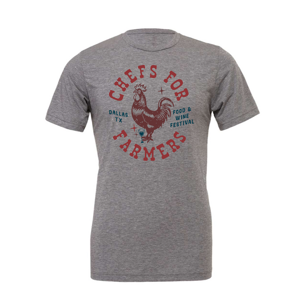 Chefs For Farmers '25 - Unisex Crewneck Shirt - Rooster - Deep Heather Grey