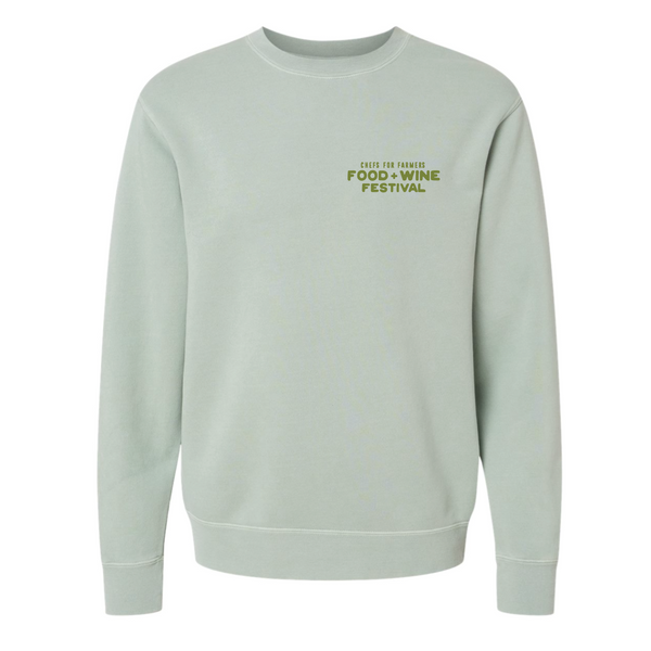 Chefs For Farmers '25 - Unisex Crewneck Sweatshirt - Rooster - Pigment Sage