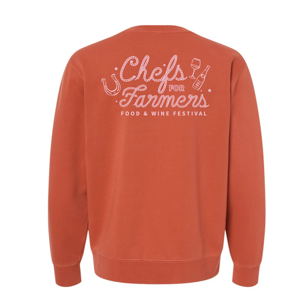 Chefs For Farmers '25 - Unisex Crewneck Sweatshirt - Rope - Pigment Amber