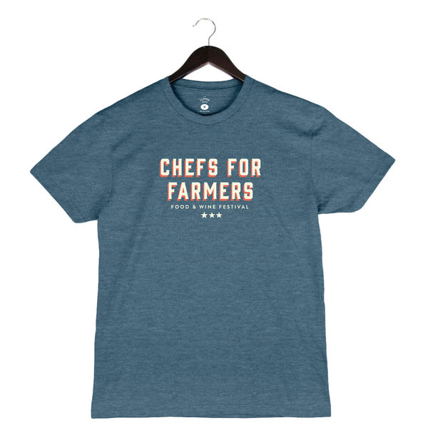Chefs For Farmers '24 - Unisex Crewneck Shirt - Stacked - Teal