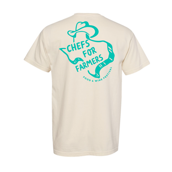 Chefs For Farmers '25 - Unisex Crewneck Shirt - Texas Hat - Ivory