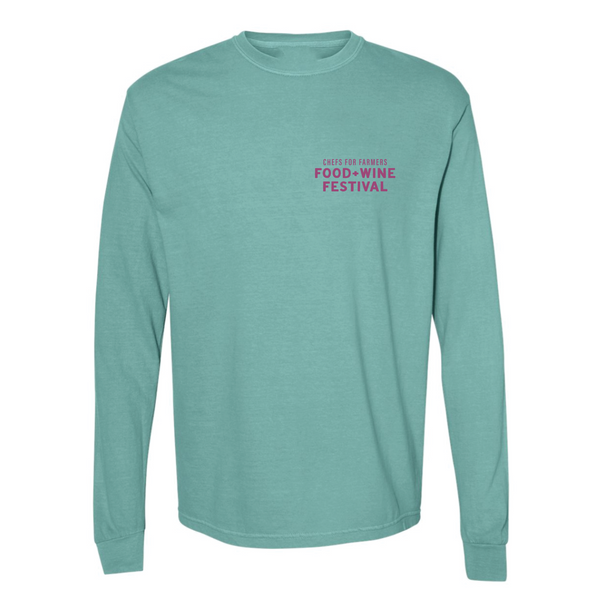 Chefs For Farmers '25 - Unisex Long Sleeve Shirt - Texas Hat - Seafoam