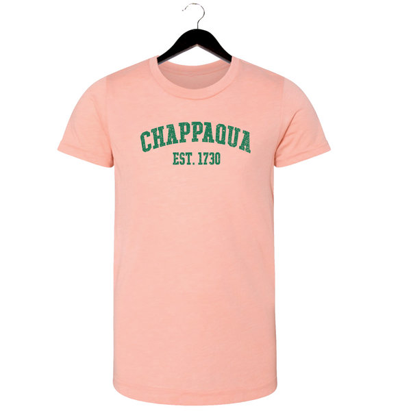 Chappaqua School Foundation - Youth Crewneck Shirt - Est. 1730 - Peachy