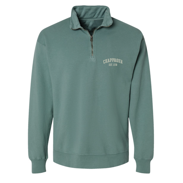 Chappaqua School Foundation - Unisex Quarter Zip Sweatshirt - Green