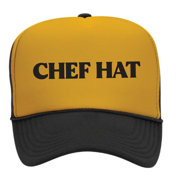 Chef Hat - Trucker Cap - Black / Gold