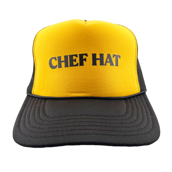 Chef Hat - Trucker Cap - Black / Gold