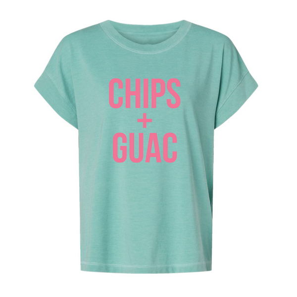 Chips + Guac - Women's Vintage Tee - Teal