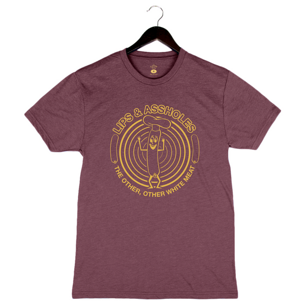 Chris Cosentino - Unisex Crewneck Shirt - Hot Dog - Maroon