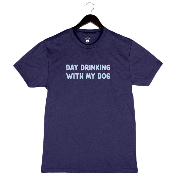 Day Drinking With My Dog - Unisex Crewneck Shirt - Navy